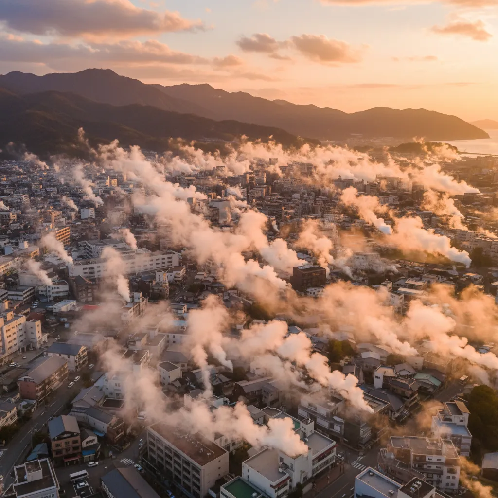 別府温泉の風景